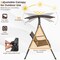 Costway Patio Porch Swing Glider 2 Seat Soft Cushion Adjustable Canopy Outdoor Garden